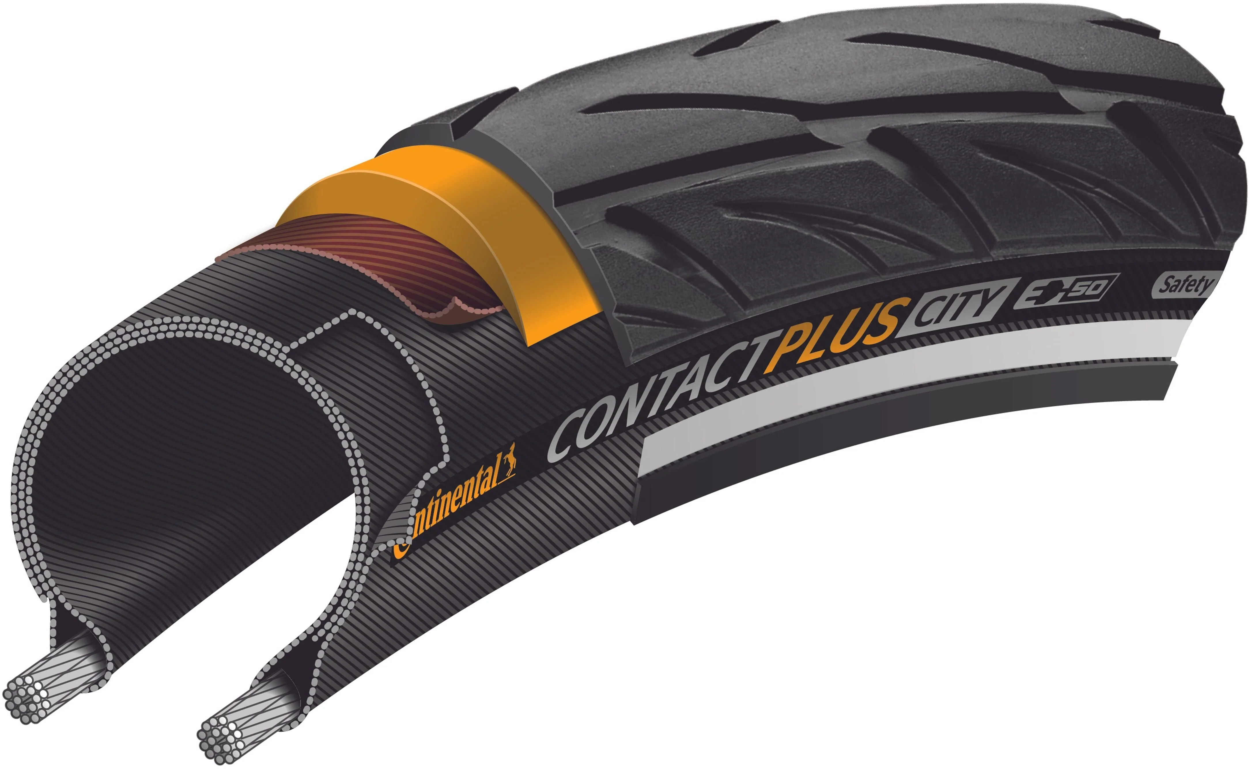 Continental Contact Plus City Drahtreifen 28" E-50 Reflex schwarz - Image 3