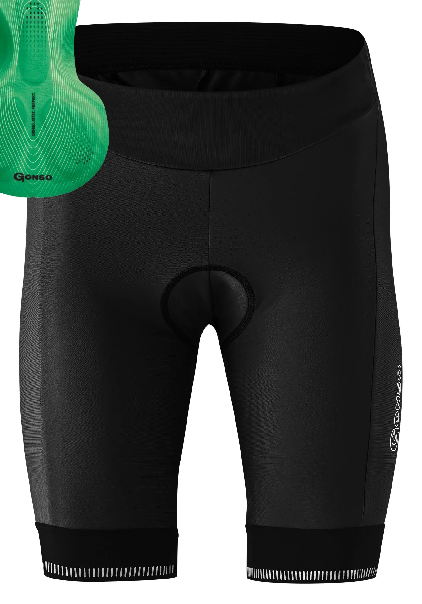Gonso SITIVO Green W Shorts Damen black/bright green