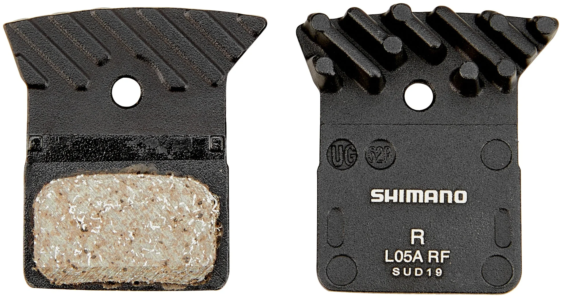 Shimano L05A-RF Resin Scheibenbremsbeläge mit Kühlrippen Dura Ace/Ultegra/105/Tiagra/GRX/Metrea - Image 2