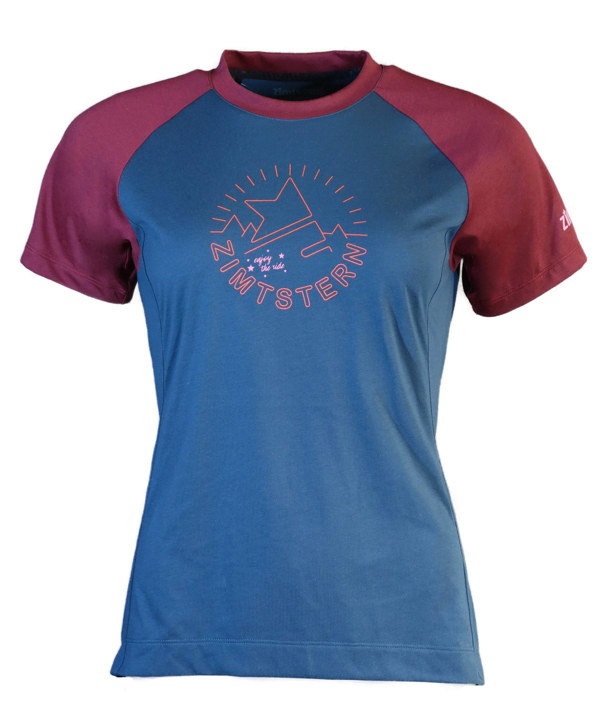 Zimtstern PureFlowz Shirt SS Wmns French Navy/Windsor Wine